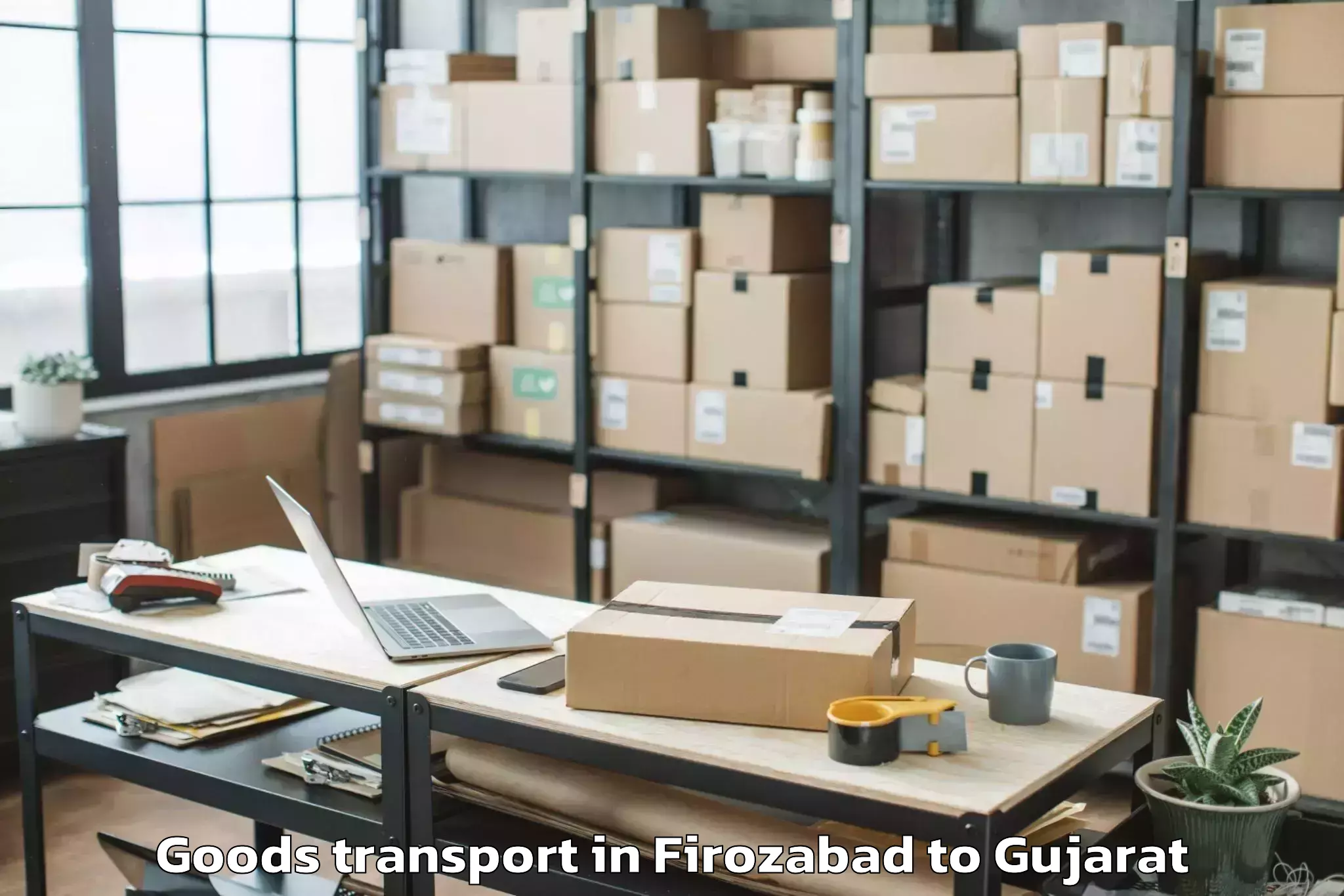 Trusted Firozabad to Jambusar Goods Transport